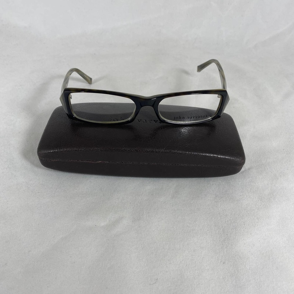 John Varvatos Designer Eyeglasses Frame V303 in Tortoise-Horn 52mm DEMO LENS